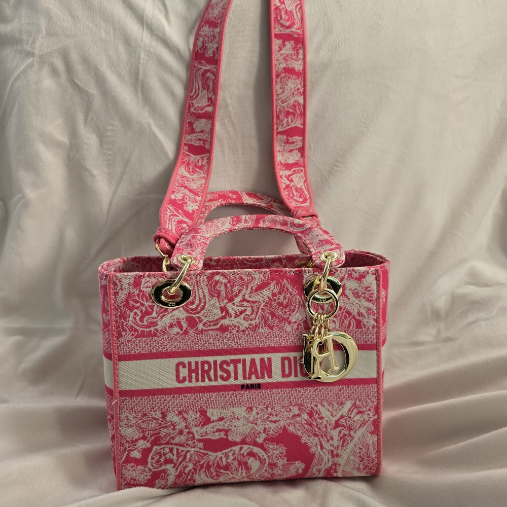 Dior Pink Mini Bag with Gold Accents - Picture 5 of 5